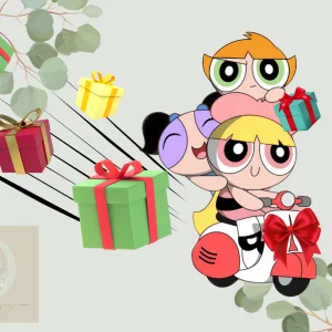 Carte cadeau Dermagraphic Fréjus — tatouage piercing bijoux, illustration Powerpuff Girls avec cadeaux